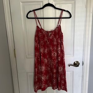 Red dress with flowers